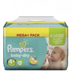 Pampers baby dry taille 4+ 92 couches